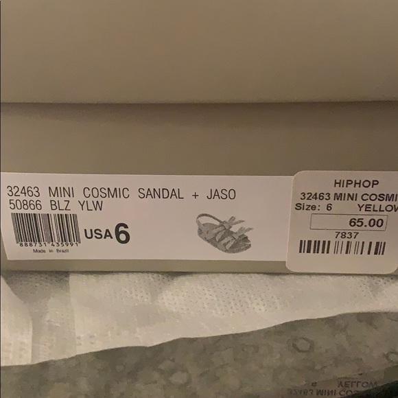 NWT Mini Melissa x Jason Wu Cosmic Yellow Sandal - Picture 7 of 8